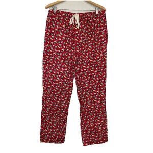 Vineyard Vines Adult Large Red Fleece Sleep Pants Holiday Christmas Whales
